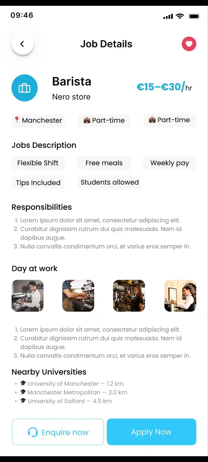 London Stay interface 2