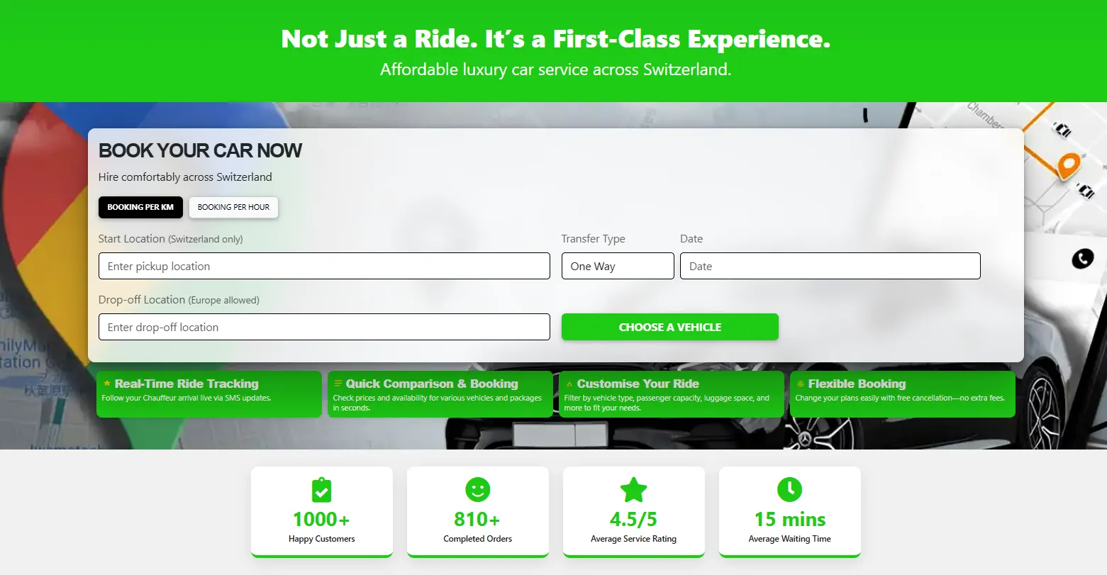 Comfort Transfers interface 2