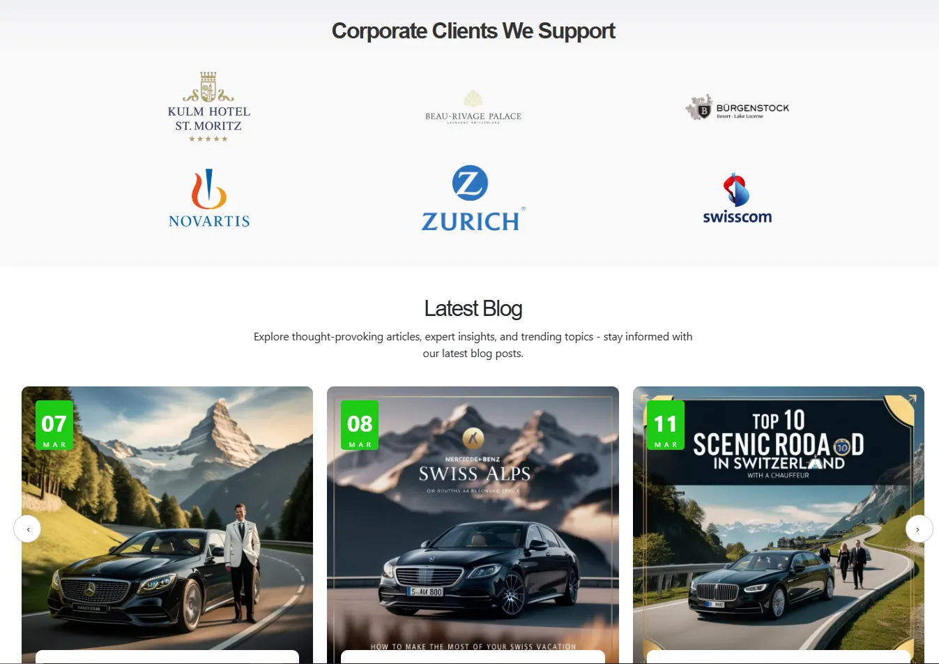 Comfort Transfers interface 4