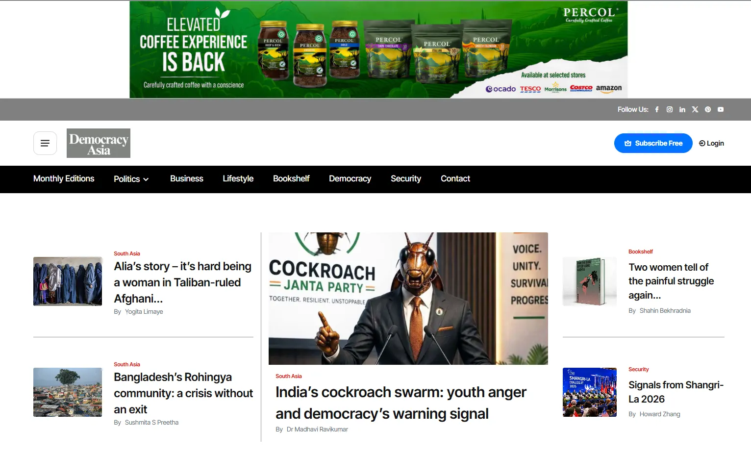 Democracy Asia interface 1