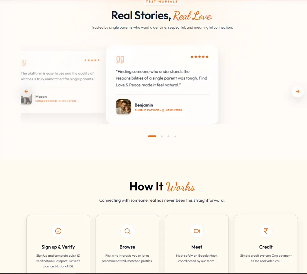 Find Love & Peace interface 4