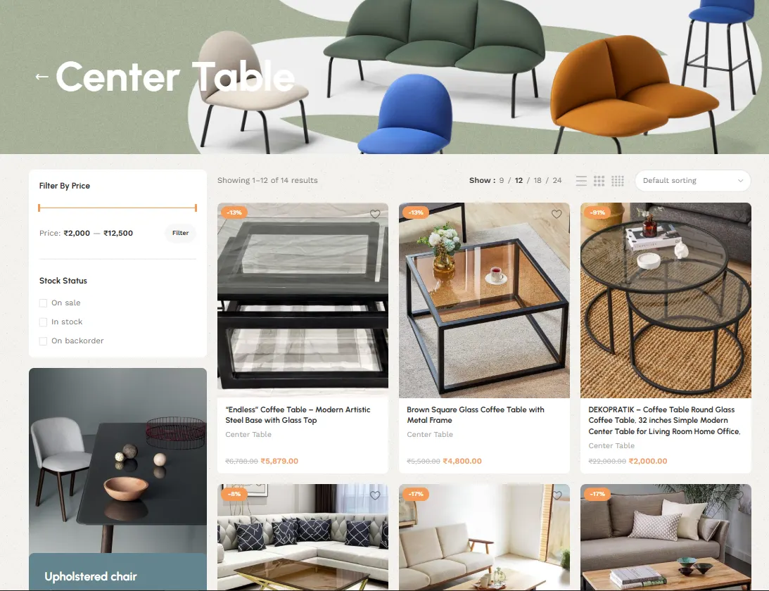 Virazo Furniture interface 3